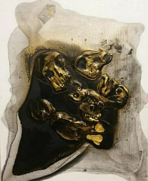 Skull bud bouquet